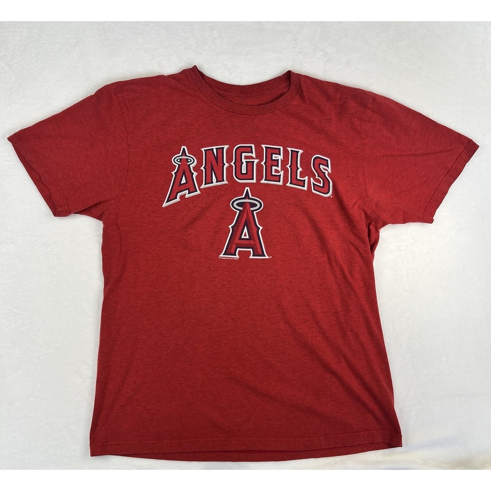 MLB Anaheim Angels T Shirt Sz XL Genuine‎ Merchandise Red Anaheim Baseball